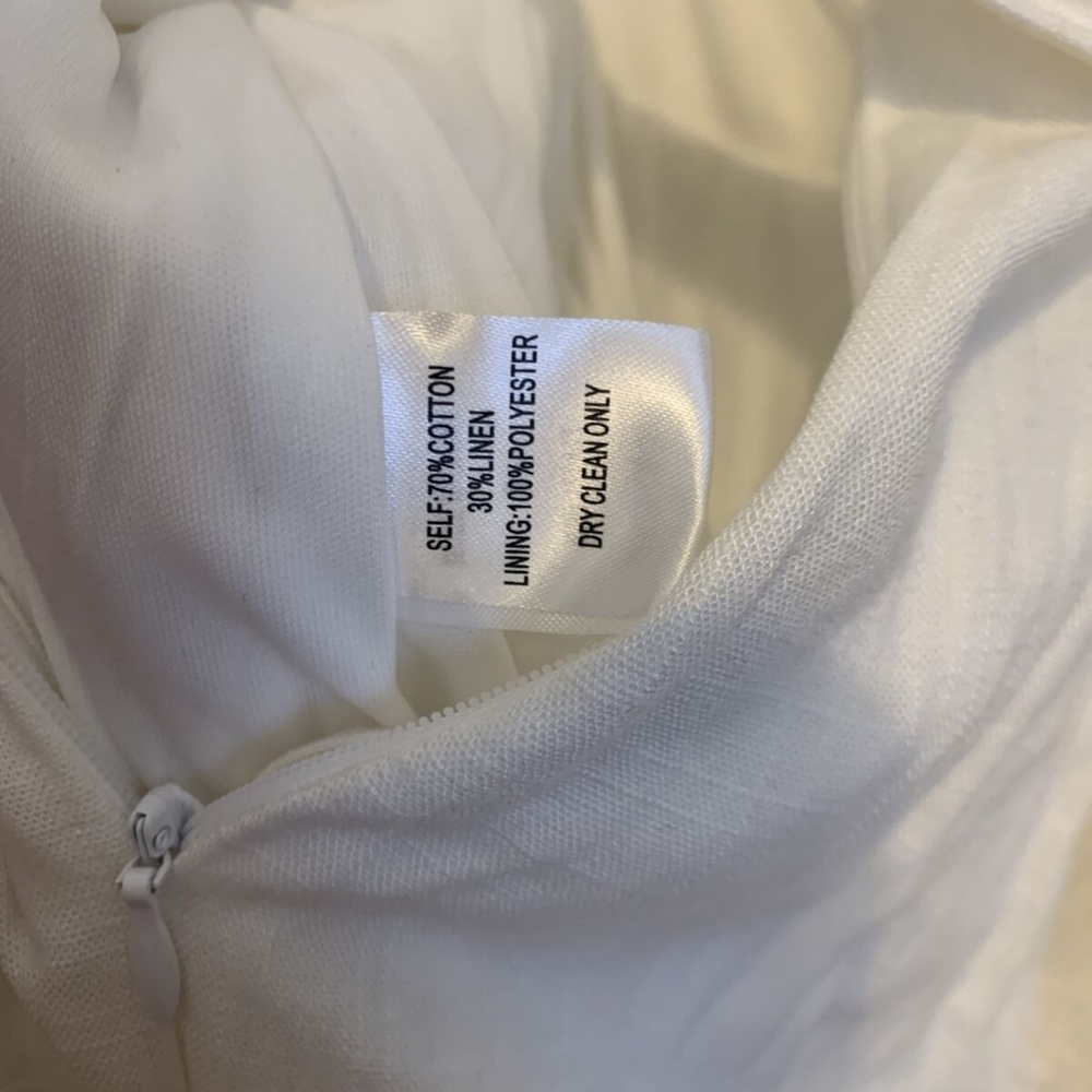 Lilyful Woman's Small White Strappy Cotton Ankle Length Romper Jumper Jumpsuit - Picture 6 of 8